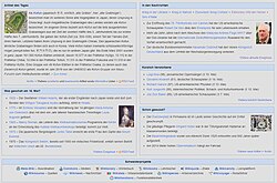 Typisches Aussehen der Hauptseite